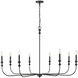 Savanne 8 Light 47.5 inch Matte Black Chandelier Ceiling Light